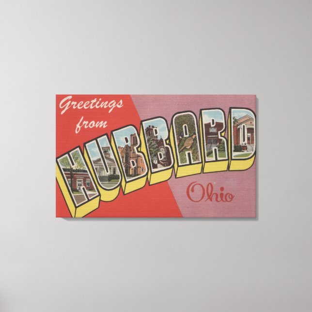 Hubbard, OhioGroße BriefszenenHubbard, OH Leinwanddruck (Vorderseite)