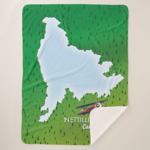 Hubbard-See Nord-Michigan-Seekarte Sherpa Bla Sherpadecke