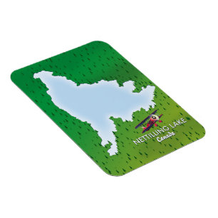Hubbard-See Nördliche Michigan-Seekarte Magnet