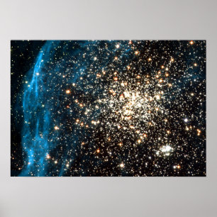 Hubble-Bilder mit bemerkenswertem Doppelcluster Poster