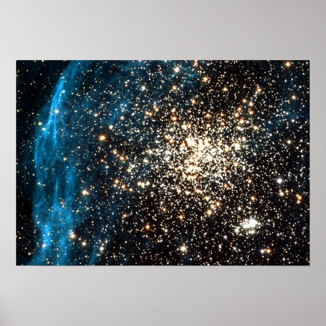 Hubble-Bilder mit bemerkenswertem Doppelcluster Poster (Vorne)