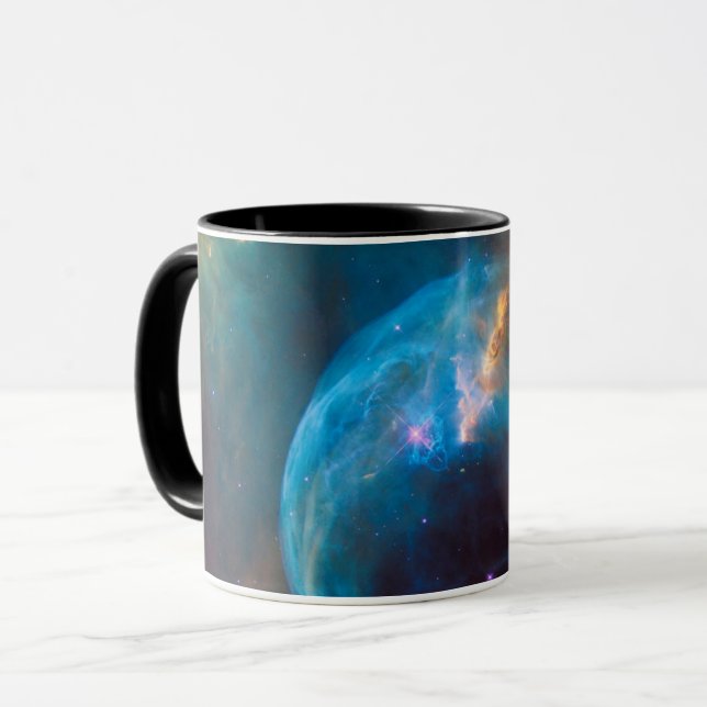 Hubble & Bubble Nebel - Kaffee im Weltraum / Stern Tasse (Vorderseite Links)