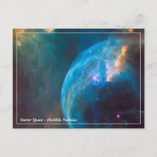 Hubble, Bubble-Nebel / Weltraum-Postkarte Postkarte