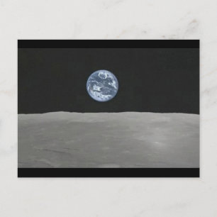 Hubble Earthrise Postkarte