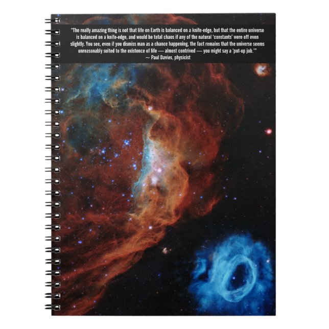 Hubble Nebula Scientist Quotation Notebook Notizblock (Vorderseite)