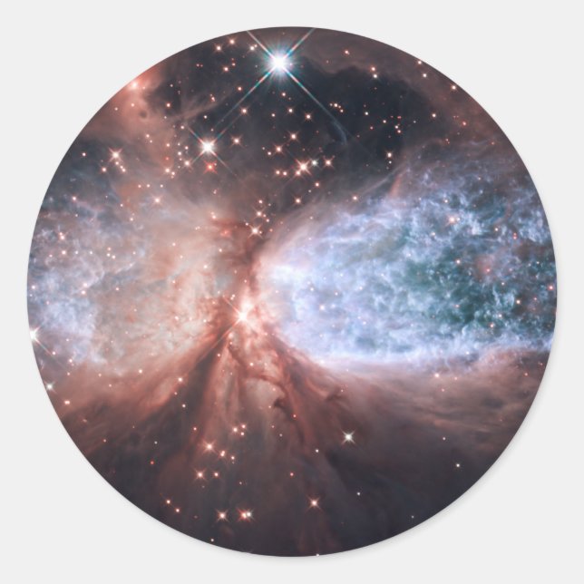Hubble Snow Angel Runder Aufkleber (Vorderseite)