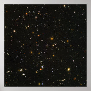 Hubble-Teleskopfeld der Galaxien Poster