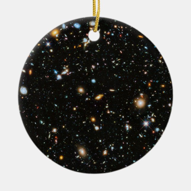Hubble tiefes Feld Keramikornament (Vorne)