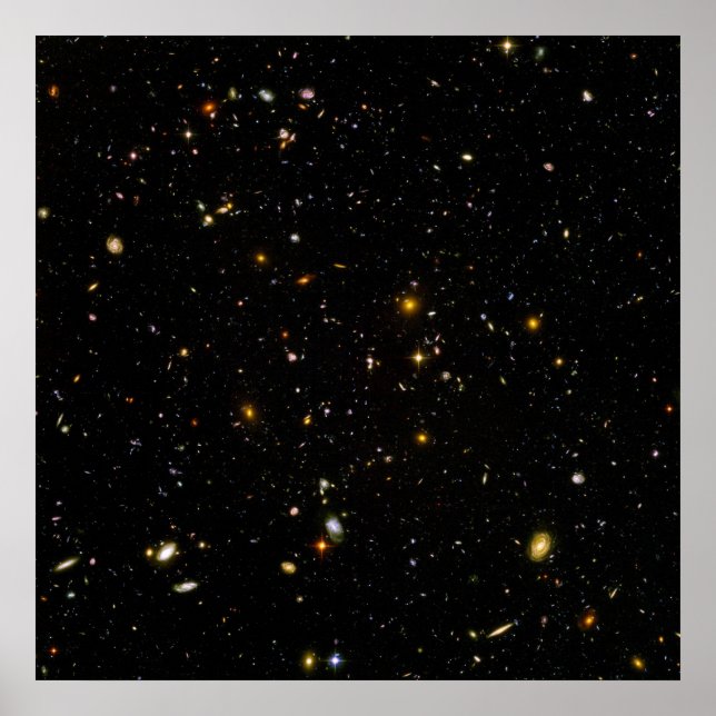 Hubble Ultra Deep Field Image Constellation Fornax Poster (Vorne)