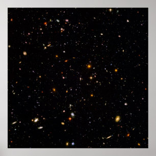 Hubble Ultra Deep Field View von 10.000 Galaxien Poster