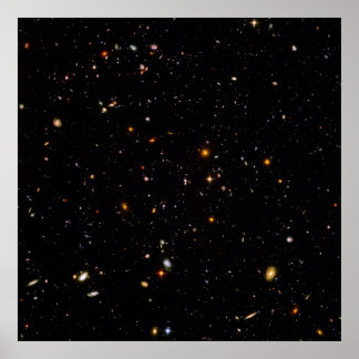 Hubble Ultra Deep Field View von 10.000 Galaxien Poster