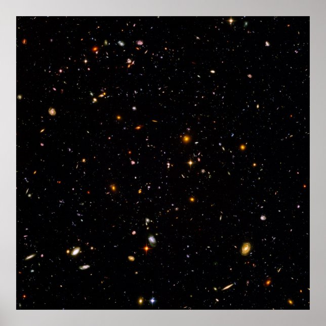 Hubble Ultra Deep Field View von 10.000 Galaxien Poster (Vorne)