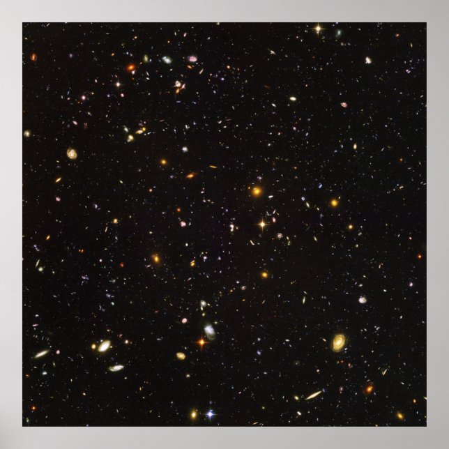 Hubble Ultra Deep Field View von 10.000 Galaxien Poster (Vorne)