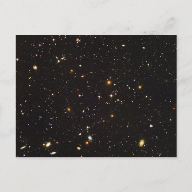 Hubble Ultra Deep Field View von 10.000 Galaxien Postkarte (Vorderseite)