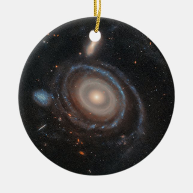 Hubble Weltraumteleskop Bullseye Galaxy Keramik Ornament (Vorne)