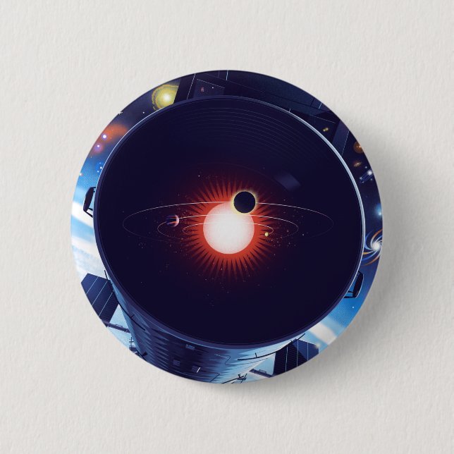Hubble-Weltraumteleskop-Poster. Button (Vorderseite)