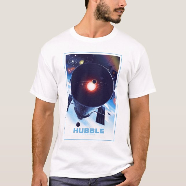 Hubble-Weltraumteleskop-Poster. T-Shirt (Vorderseite)
