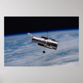 Hubble-Weltraumteleskop und Erde Poster