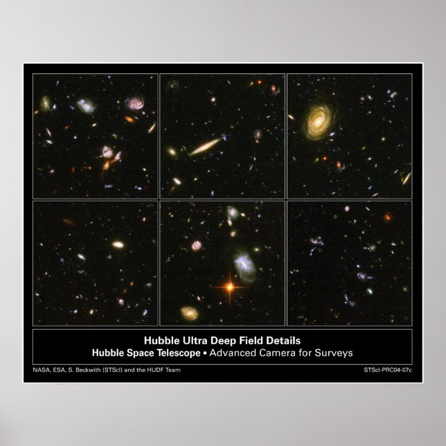HubbleUltraDeepFieldDetails-2004-07c Poster (Vorne)