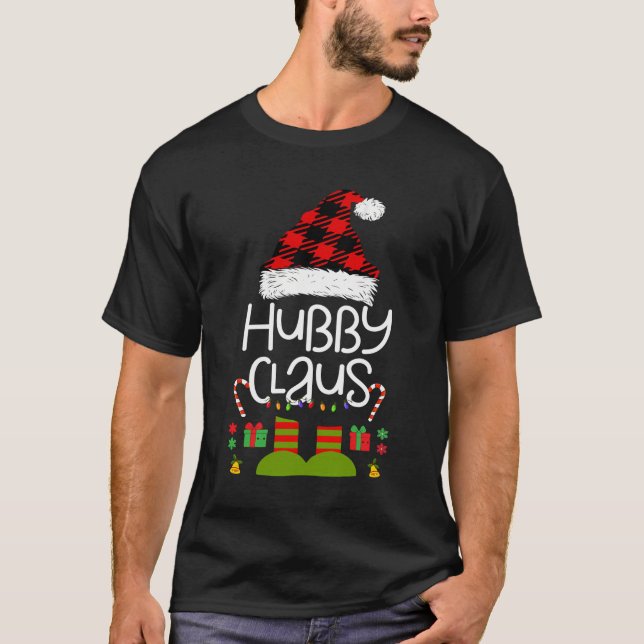 Hubby-Claus Matching-Couple-Husband-Ehefrau Seine- T-Shirt (Vorderseite)