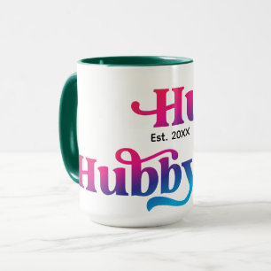 Hubby Couple Wedding Anniversary Custom Color Tasse
