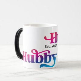 Hubby Couple Wedding Anniversary Custom Color Verwandlungstasse