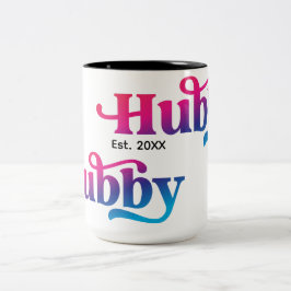 Hubby Couple Wedding Anniversary Custom Color Zweifarbige Tasse