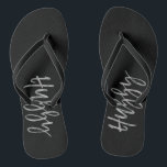 Hubby drehen Reinfälle mit silberne Flip Flops<br><div class="desc">Hubby drehen Reinfälle mit Goldsilber-Typografie um</div>