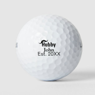 Hubby Ehemann Name Datum Jahr Schnurrbart einfach Golfball