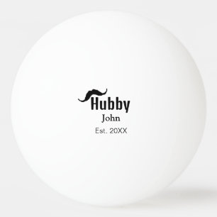 Hubby Ehemann Name Datum Jahr Schnurrbart einfach Tischtennisball