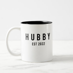 Hubby Est 2022 als Junggeselinnen-Abschied Zweifarbige Tasse