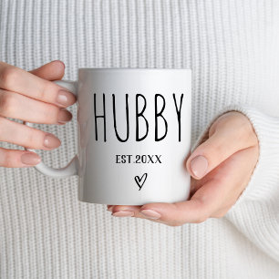 Hubby Est 2024 Ankündigung zur Hochzeit Kaffeetasse