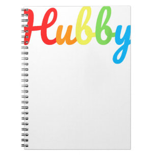 Hubby Gay Pride LGBT Wedding Gifts Flitterwochen Notizblock