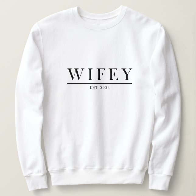 Hubby-Halskraut Sweatshirt für frisch verheiratete (Design vorne)