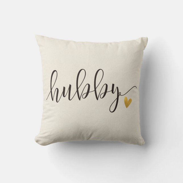 Hubby, Hubby und Wifey Wedding Geschenk Kissen (Vorderseite)