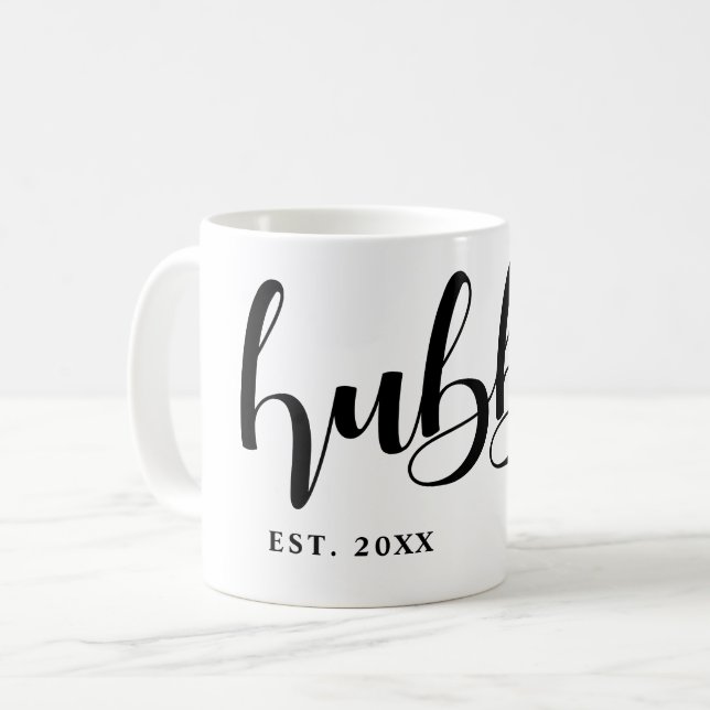 Hubby-Kalligraphie Kaffeetasse (Vorderseite Links)