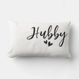 Hubby, minimalist wedding pillow  lendenkissen