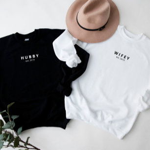 Hubby Minimalistisch Personalisiert Sweatshirt
