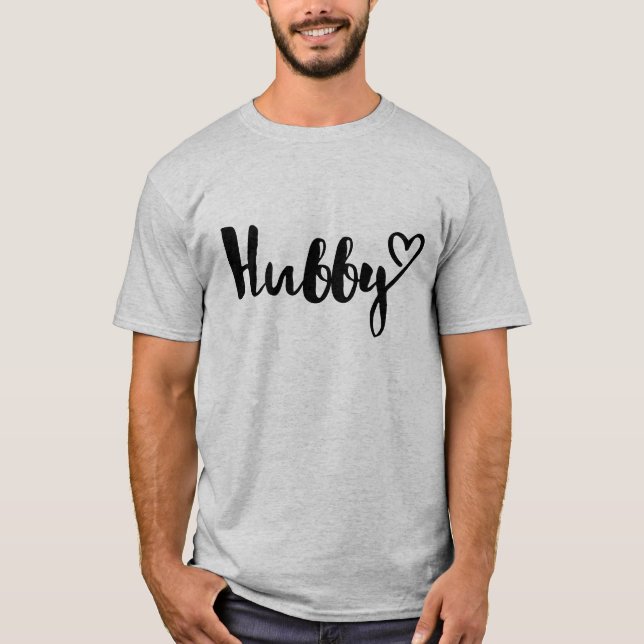 Hubby mit Herz T-Shirt (Vorderseite)