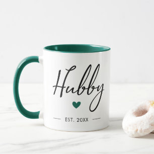 Hubby Modern Typografy Husband-Jahrestag Tasse