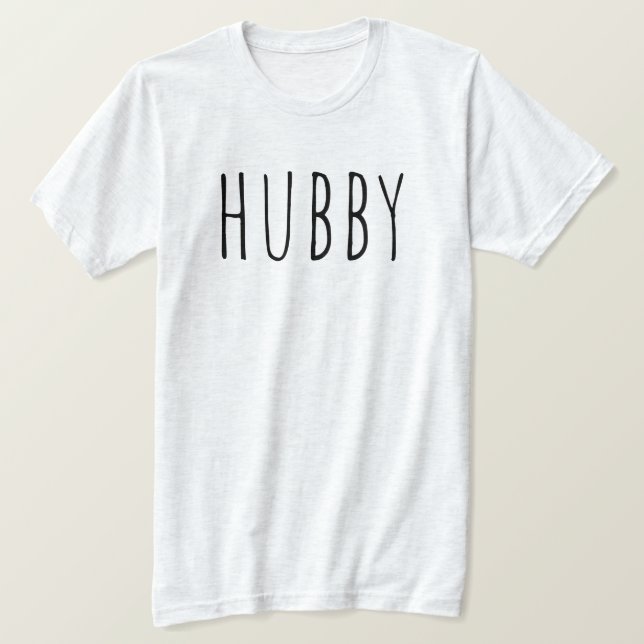 Hubby New Husband Bridal Honeymoon Wedding T-Shirt (Design vorne)