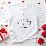 Hubby Personalisierte Verlobung Wedding Party Outf T-Shirt<br><div class="desc">Hubby Personalisierte Verlobung Wedding Party Outfit T - Shirt</div>