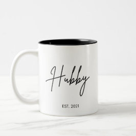 Hubby-Tasse, kundenspezifische Kaffee-Tasse Zweifarbige Tasse