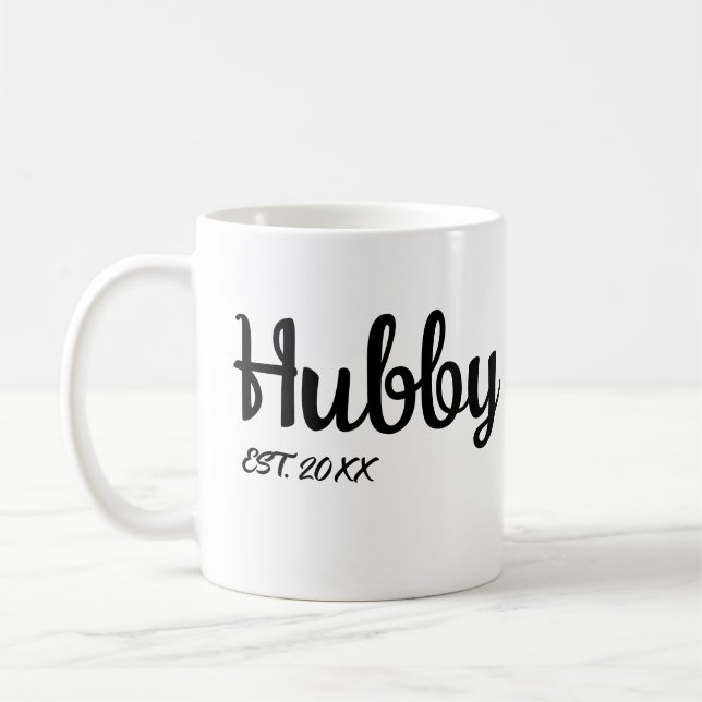 Hubby Wedding-Jubiläum wünscht Ehemann Kaffeetasse (Links)