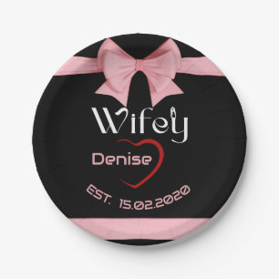Hubby Wifey-Party zum Hochzeitstag Pappteller