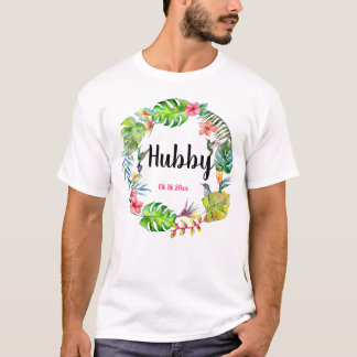 Hubby Wifey Tropical Hawaiian Newlyweds T-Shirt