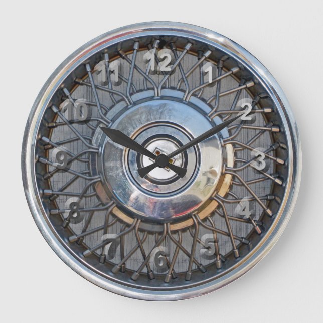 Hubcap Große Wanduhr (Vorderseite)