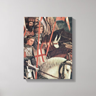 Hubert van Eyck - Die rechten Ritterdetails Leinwanddruck