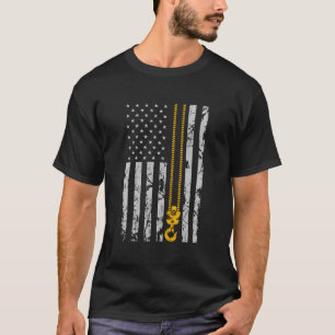Hubhaken-Thin-Flag-Kranbetreiber T-Shirt