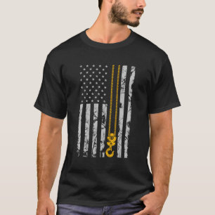 Hubhaken-Thin-Flag-Kranbetreiber T-Shirt